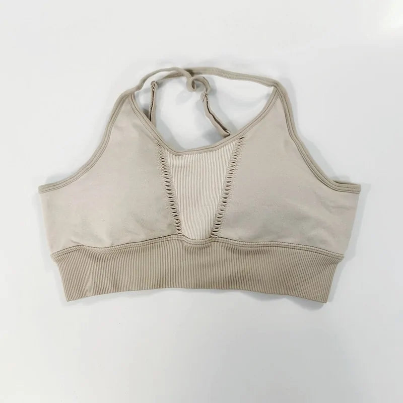 Grey/Beige Sports Bra